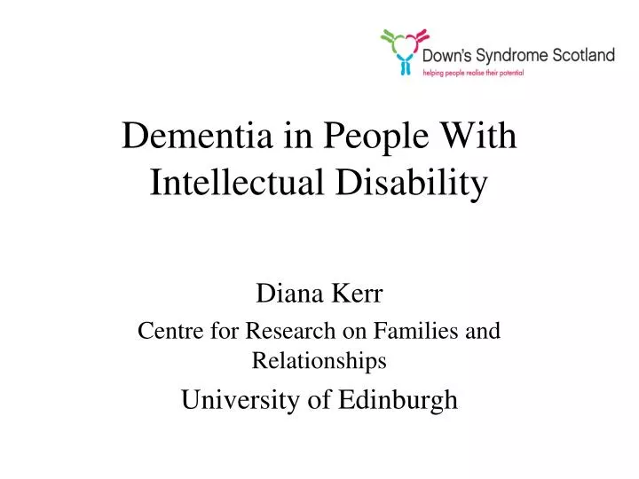 dementia in people with intellectual disability