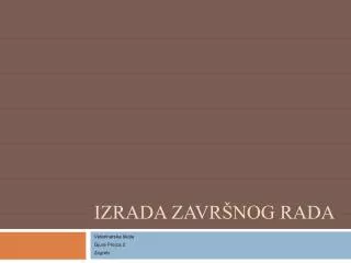izrada zavr nog rada