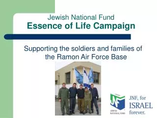 Jewish National Fund Essence of Life Campaign