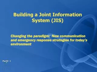 Building a Joint Information System (JIS)