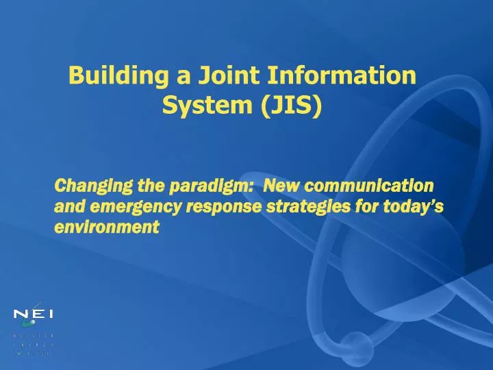 building a joint information system jis
