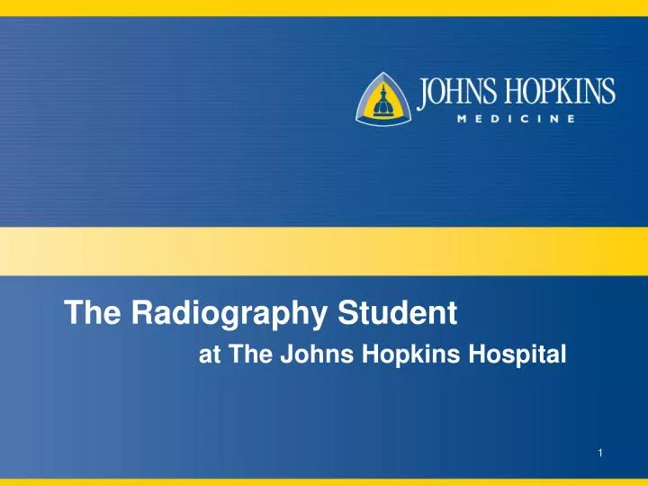 the radiography student at the johns hopkins hospital
