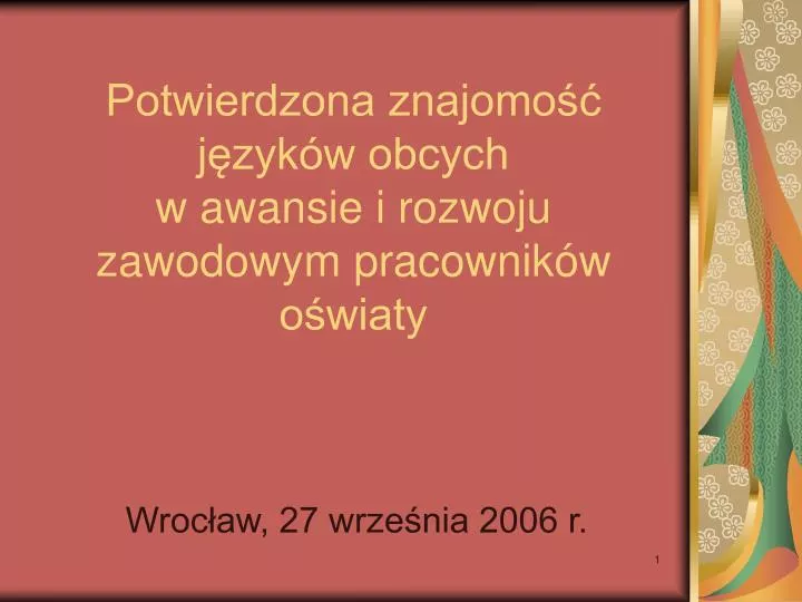 potwierdzona znajomo j zyk w obcych w awansie i rozwoju zawodowym pracownik w o wiaty