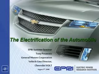 The Electrification of the Automobile