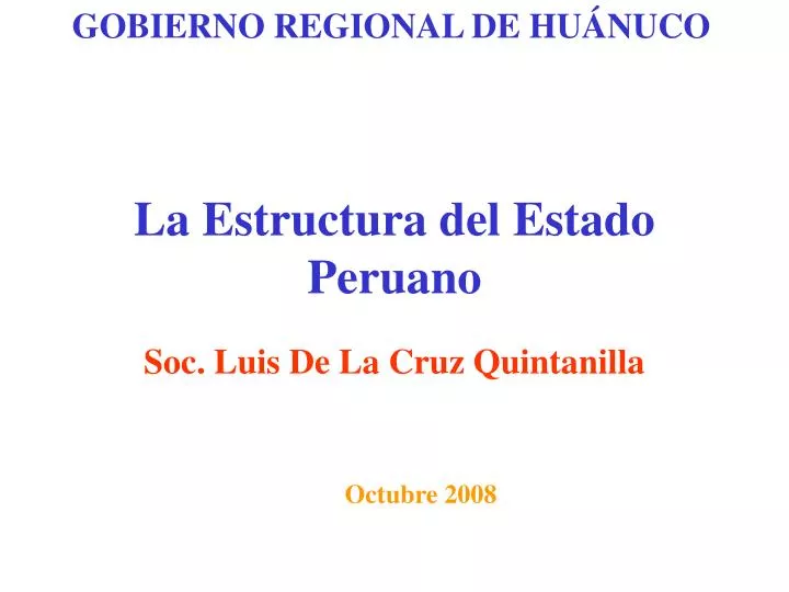 la estructura del estado peruano