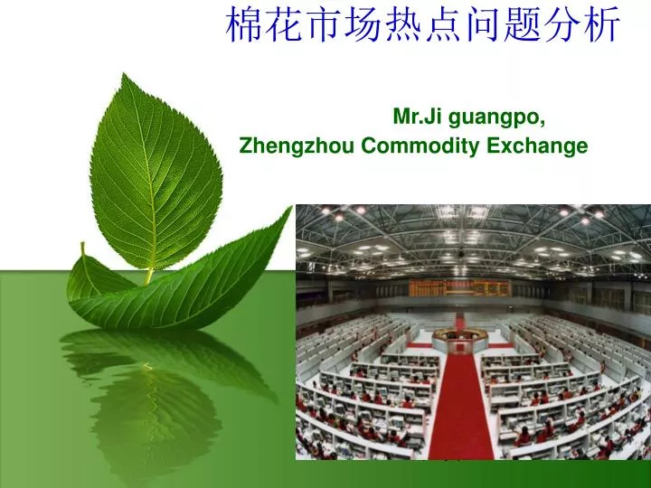 mr ji guangpo zhengzhou commodity exchange