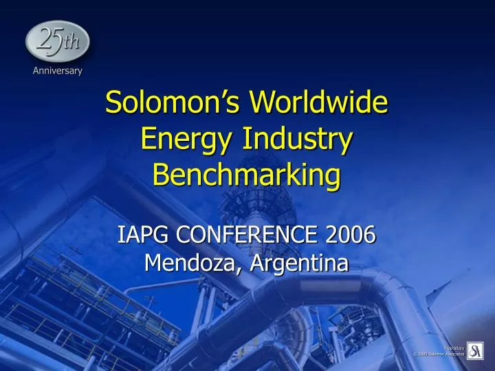solomon s worldwide energy industry benchmarking
