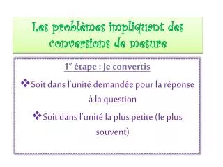 les probl mes impliquant des conversions de mesure