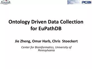 Ontology Driven Data Collection for EuPathDB