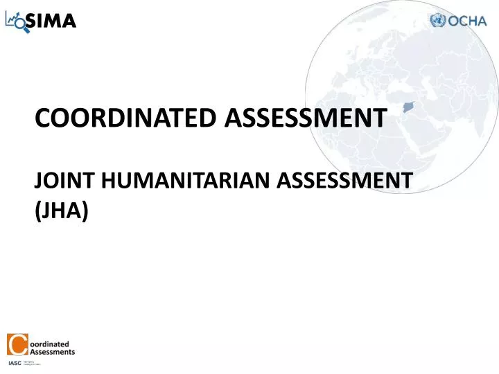 coordinated assessment joint humanitarian assessment jha