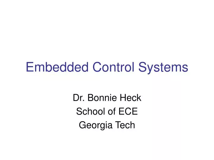 embedded control systems