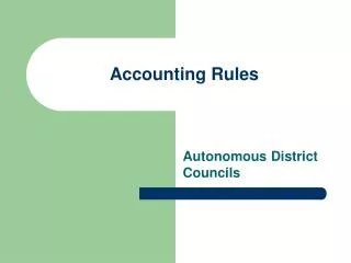 Accounting Rules