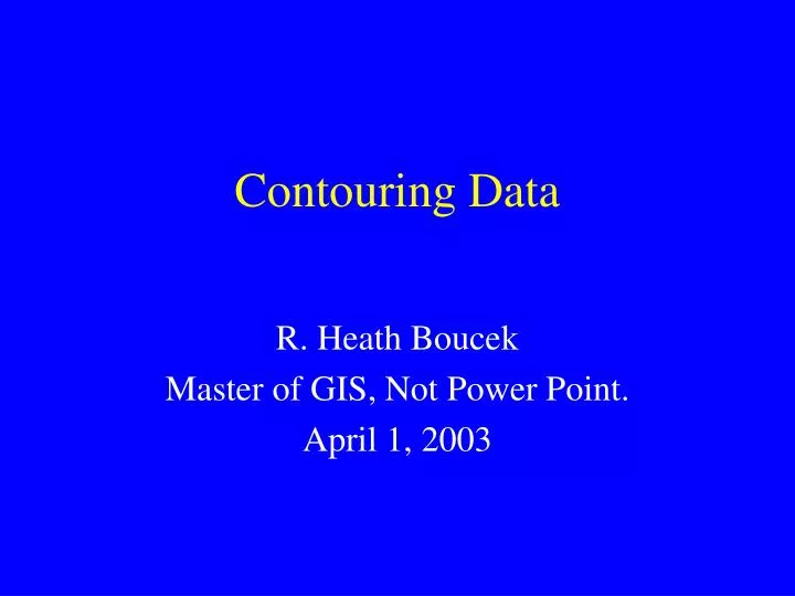 contouring data