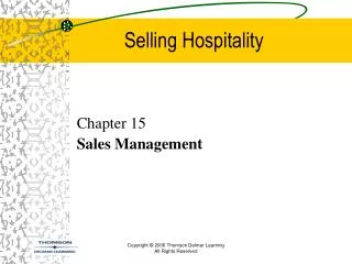 Selling Hospitality