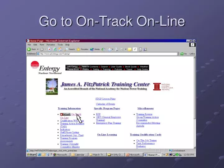 go to on track on line