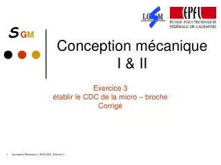 conception m canique i ii