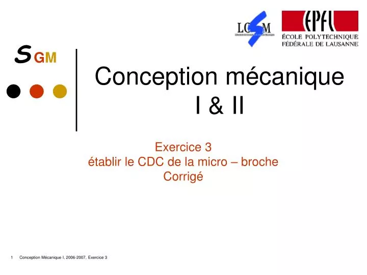 conception m canique i ii