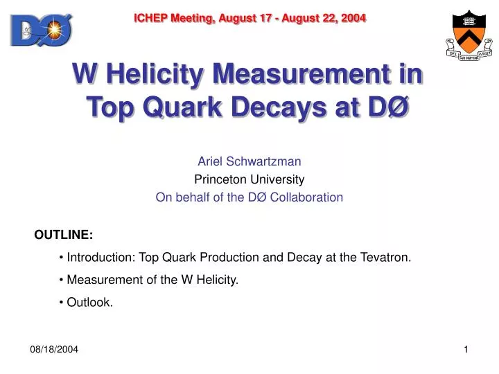 w helicity measurement in top quark decays at d