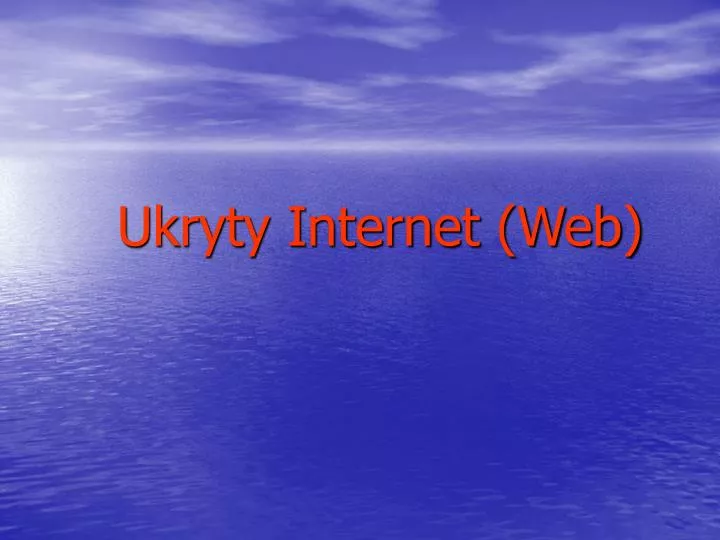 ukryty internet web