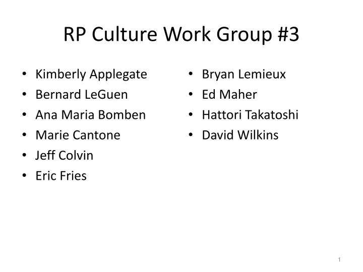 rp culture work group 3