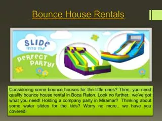 Bounce House Rental Boca Raton