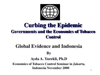 Curbing the Epidemic Governments and the Economics of Tobacco Control