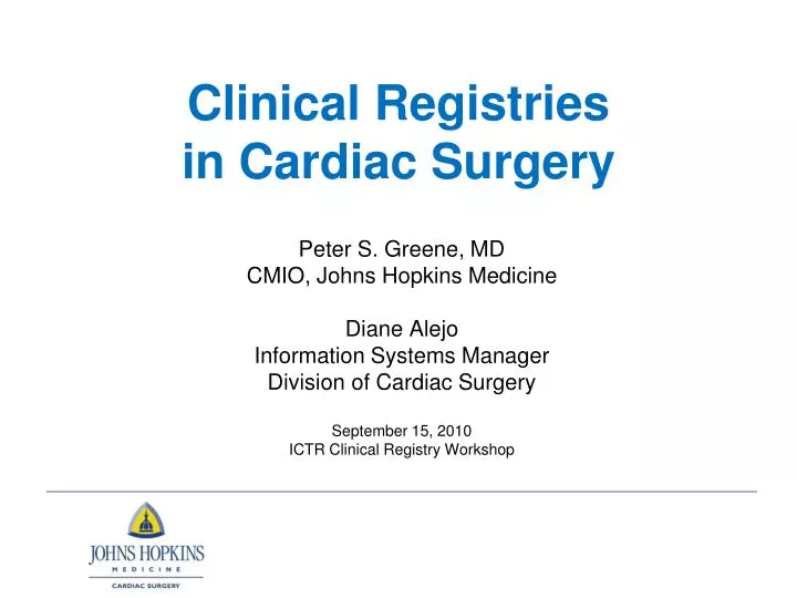 clinical registries in cardiac surgery