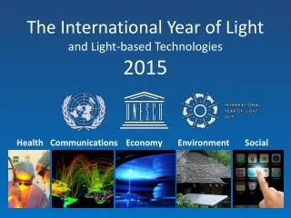 the international year of light and light based technologies 2015