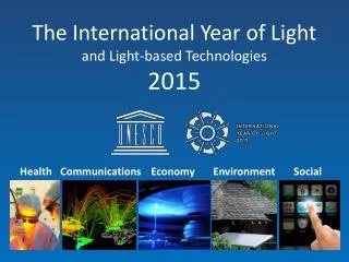 The International Year of Light and Light-based Technologies 2015