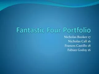 Fantastic Four Portfolio