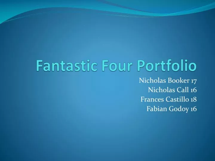 fantastic four portfolio