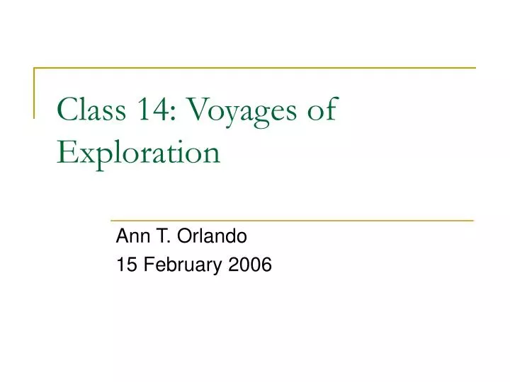class 14 voyages of exploration