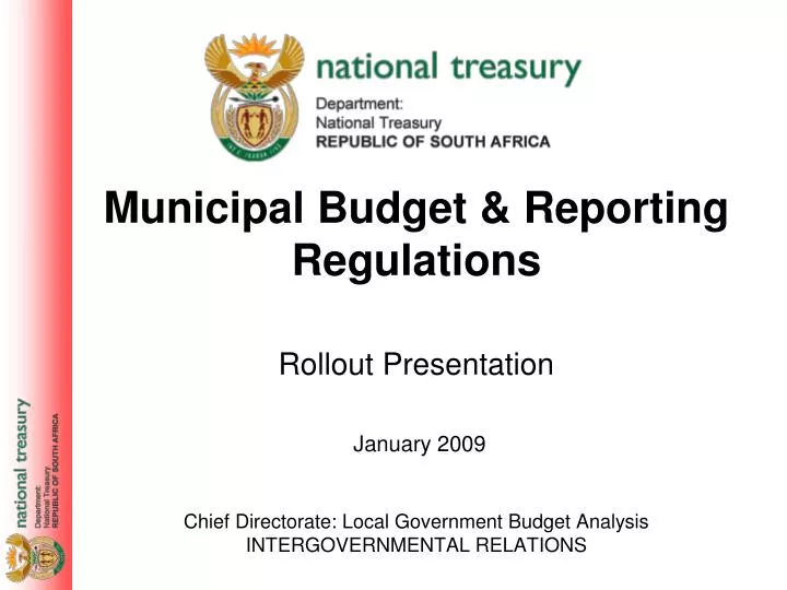 municipal budget reporting regulations