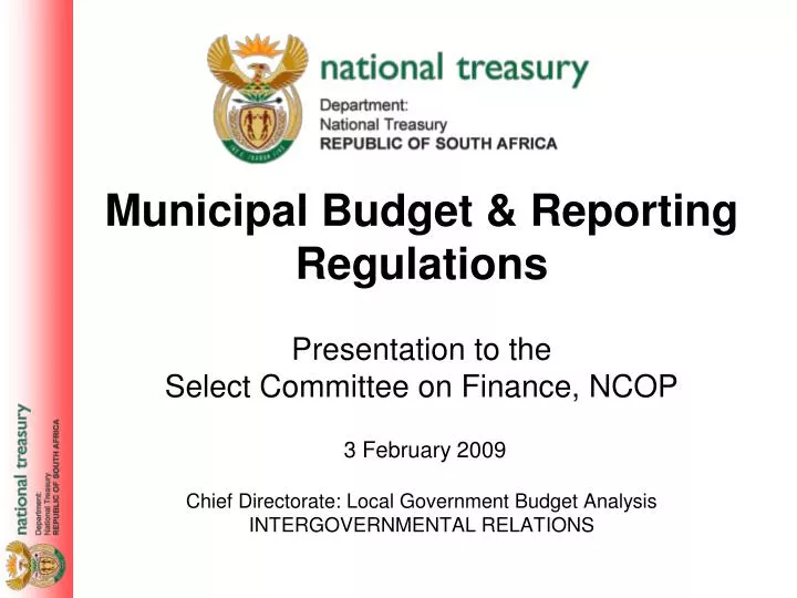 municipal budget reporting regulations