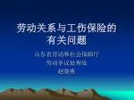 劳动关系与工伤保险的 有关问题 - slide 1