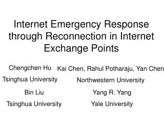 Internet Emergency Response through Reconnection in Internet Exchange Points