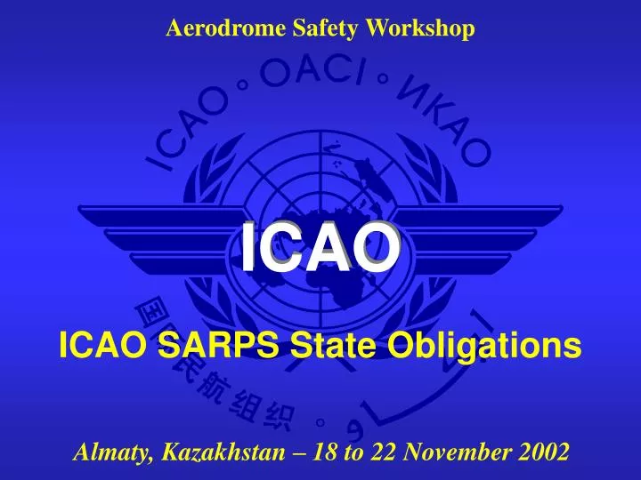 icao sarps state obligations