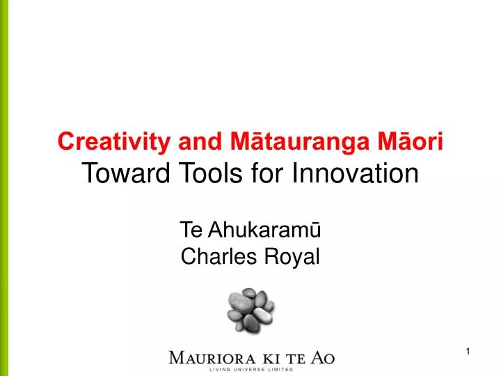 creativity and m tauranga m ori toward tools for innovation