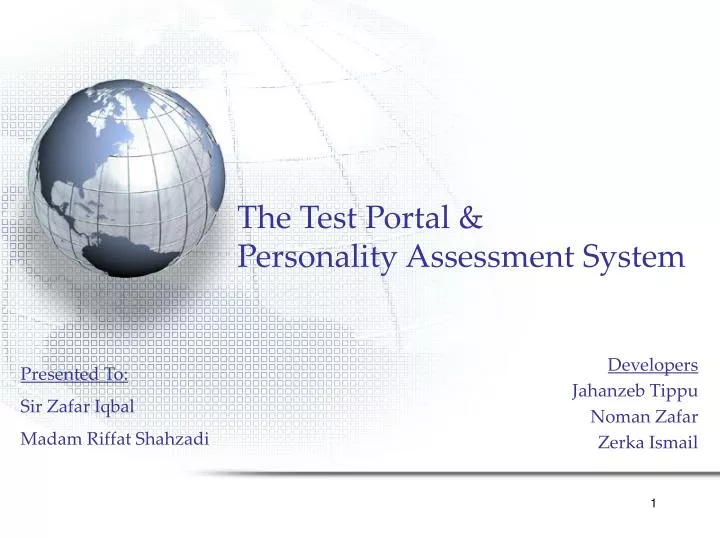 the test portal personality assessment system
