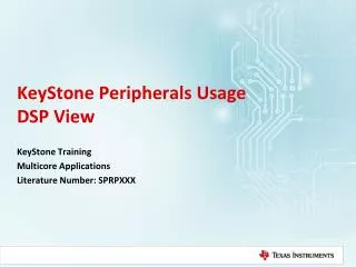 KeyStone Peripherals Usage DSP View