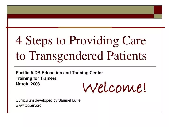 4 steps to providing care to transgendered patients