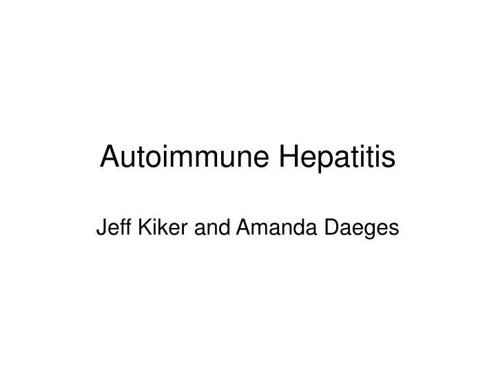 autoimmune hepatitis