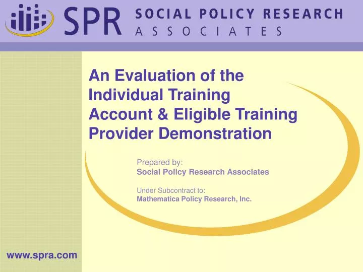 an evaluation of the individual training account eligible training provider demonstration