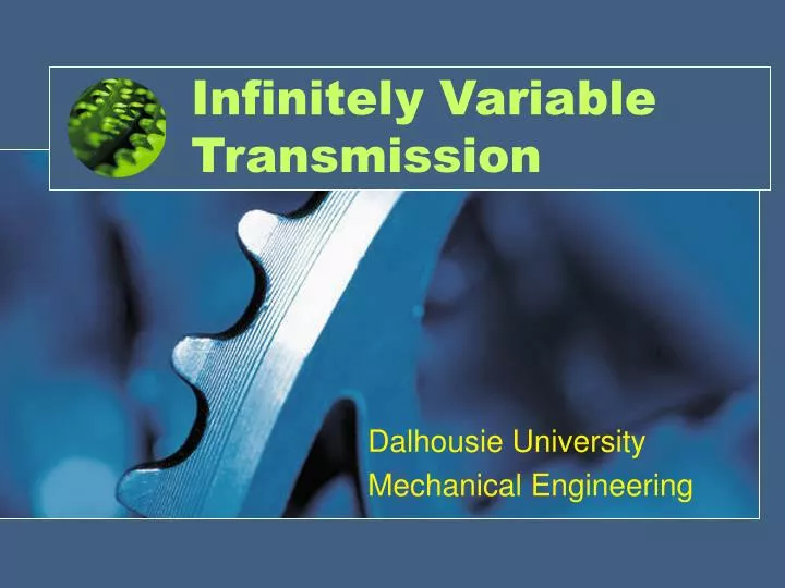 infinitely variable transmission