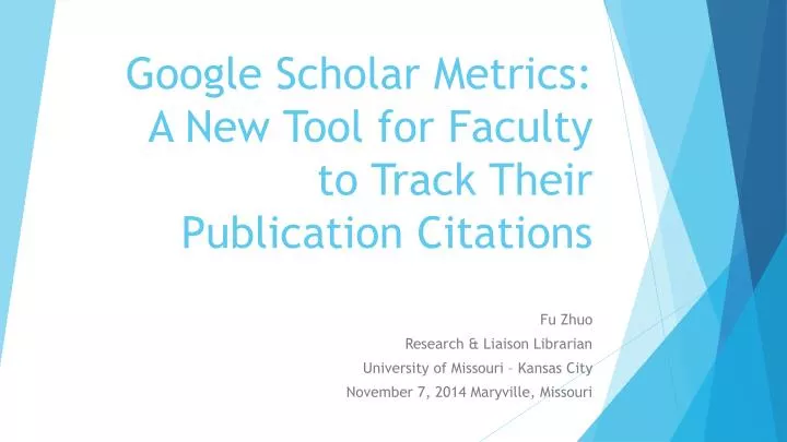 google scholar metrics a new tool for faculty to track their publication citations