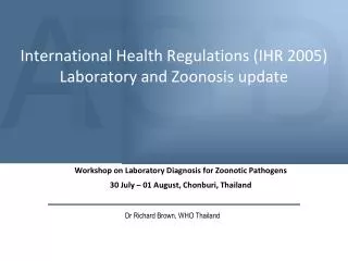 international health regulations ihr 2005 laboratory and zoonosis update