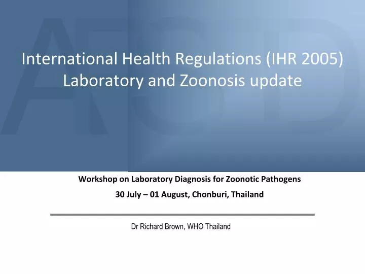 international health regulations ihr 2005 laboratory and zoonosis update