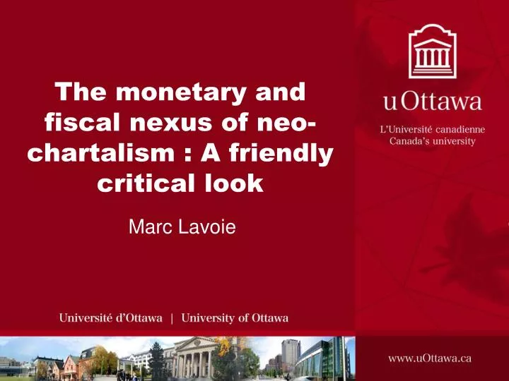 the monetary and fiscal nexus of neo chartalism a friendly critical look