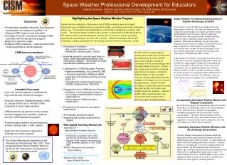 Space Weather Professional Development for Educators