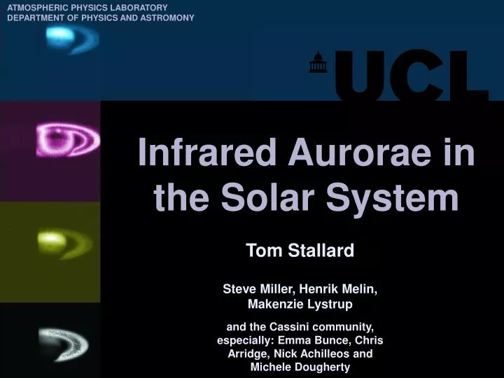 infrared aurorae in the solar system